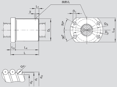 R153220006 FEM-E-B8*1R*0.8-4力士樂螺母圖紙